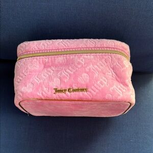 Juicy Couture Pink Velour Cosmetic Bag